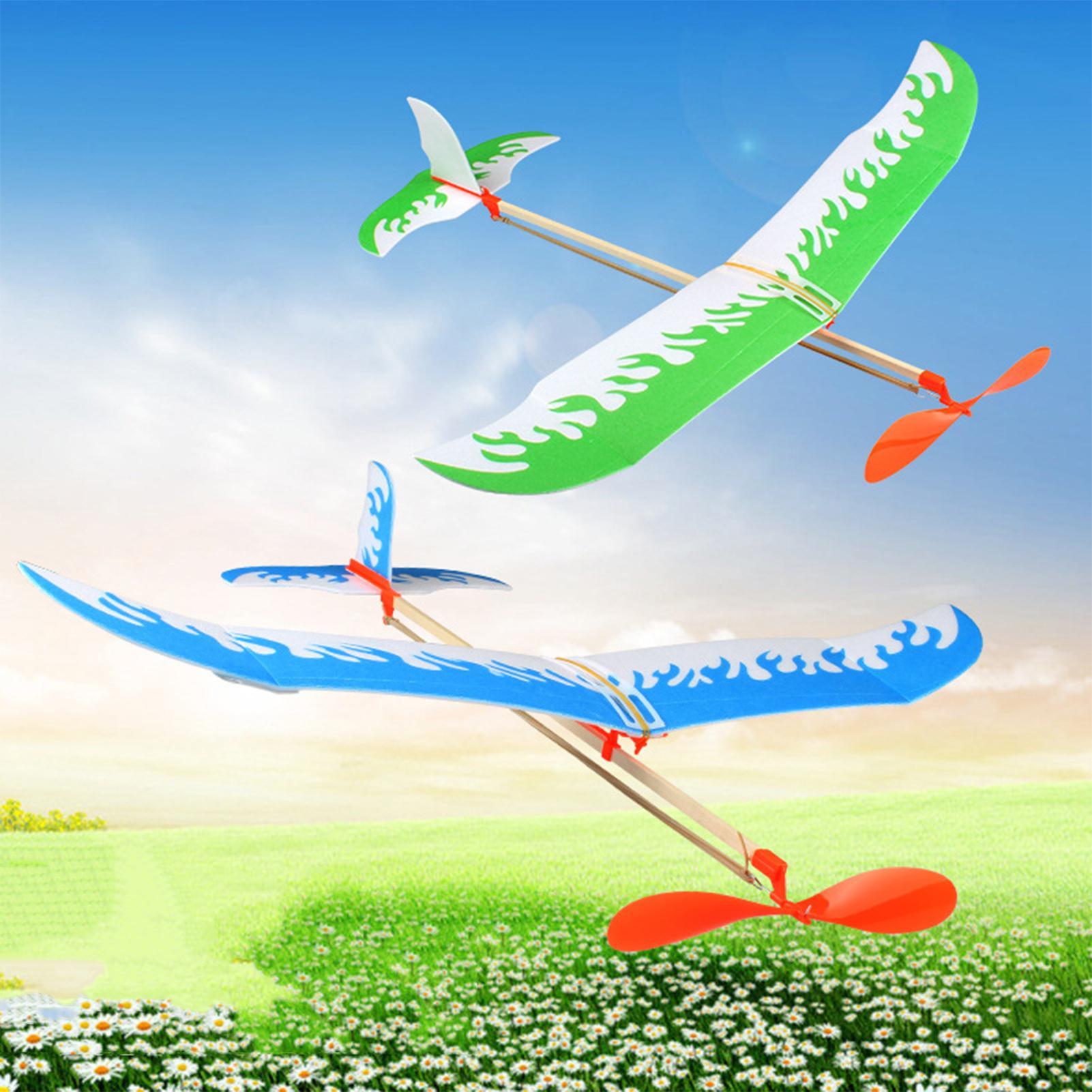 Outdoor Adventure Game - เครื่องบินยางรัดแบบใช้พลังงานลม ชุดประกอบเครื่องบินร่อน เกมบิน เล่นสนุกสำหรับเด็ก นักเรียน ผู้ใหญ่