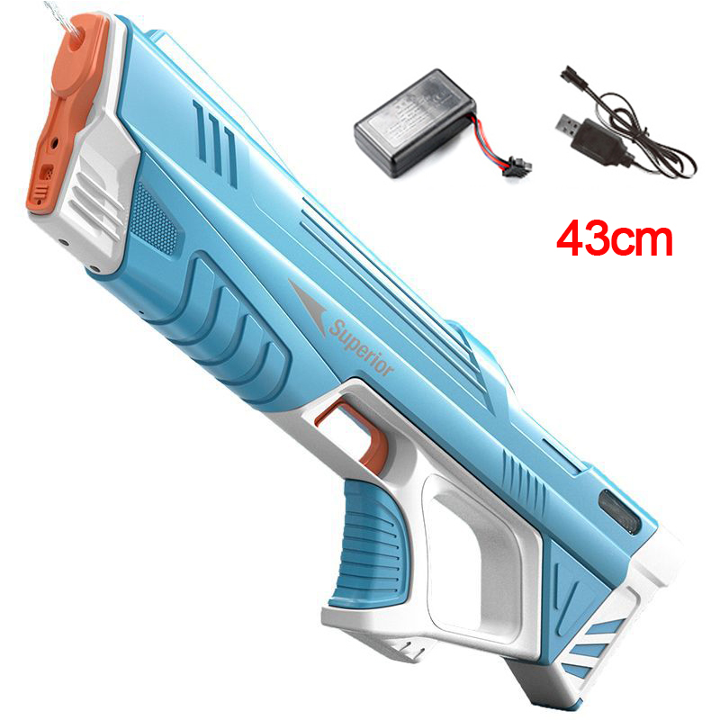 Outdoor Adventure Game - 43 ซม.ไฟฟ้าเต็มรูปแบบเก็บน้ําอัตโนมัติปืนของเล่นเด็กแบบพกพาฤดูร้อนชายหาดกลางแจ้งต่อสู้แฟนตาซีของเล่นสําหรับเด็กเกม