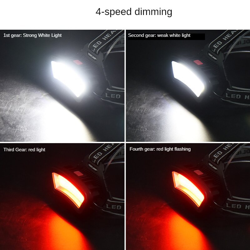 COB LED ไฟหน้า USB ชาร์จสีแดงส - Outdoor Adventure Zone บทวิจารณ์และราคา