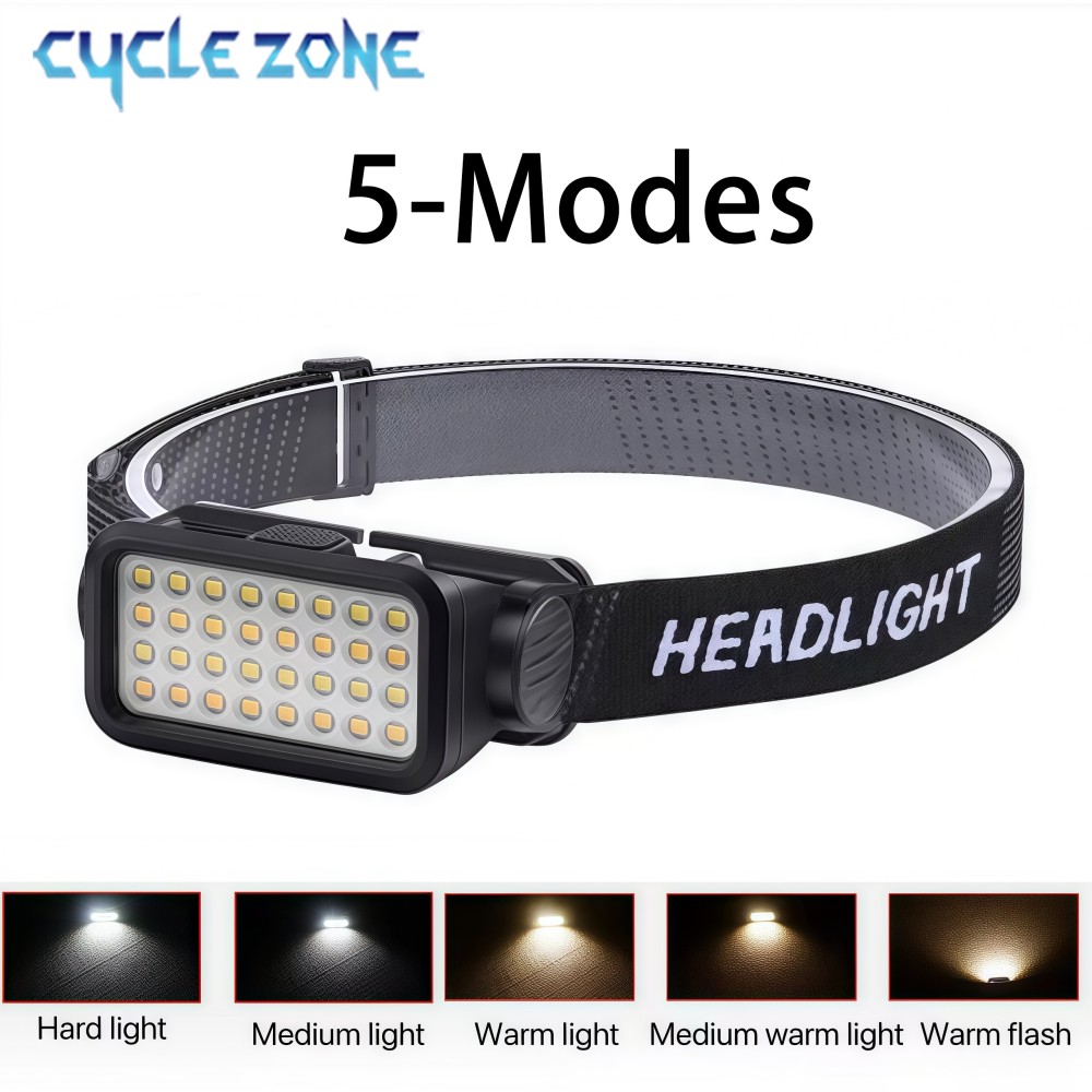 ไฟหน้าแบบชาร์จไฟได้พร้อม 32 LE - Outdoor Adventure Zone บทวิจารณ์และราคา