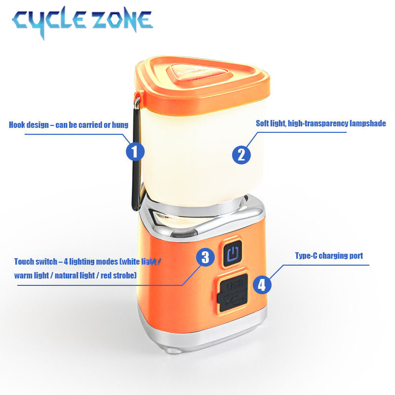 ไฟตั้งแคมป์แบบพกพา TYPE-C ชาร์ - Outdoor Adventure Zone บทวิจารณ์และราคา