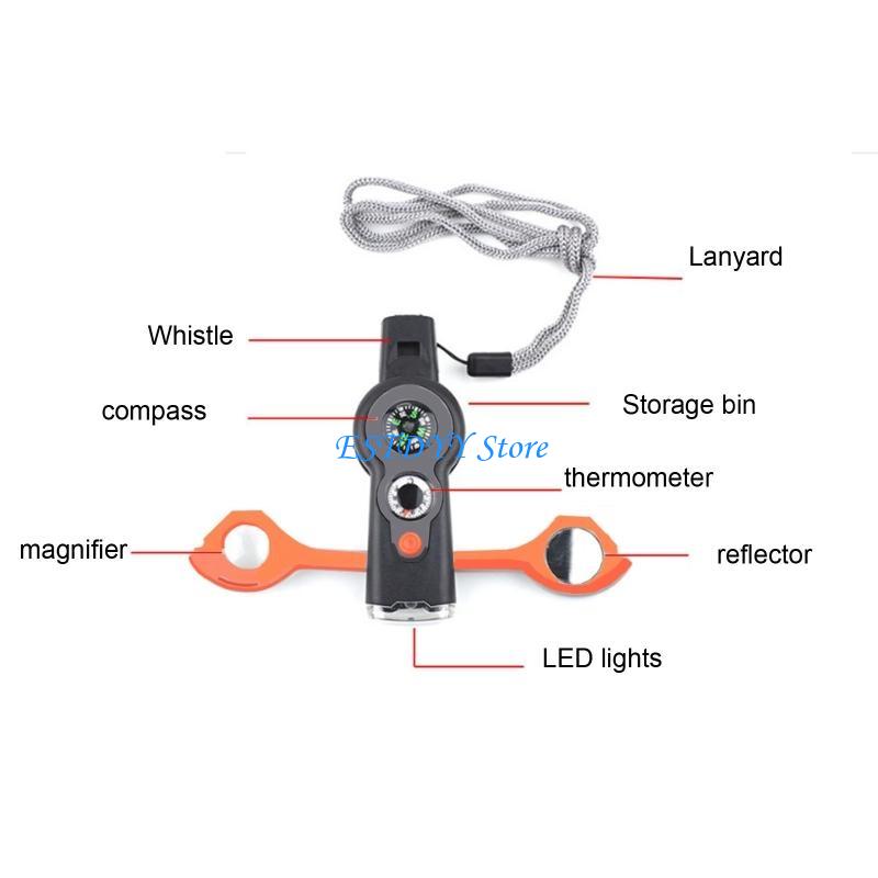 G6DE 7 in 1 Survival Safety นก - Outdoor Adventure Guide บทวิจารณ์และราคา