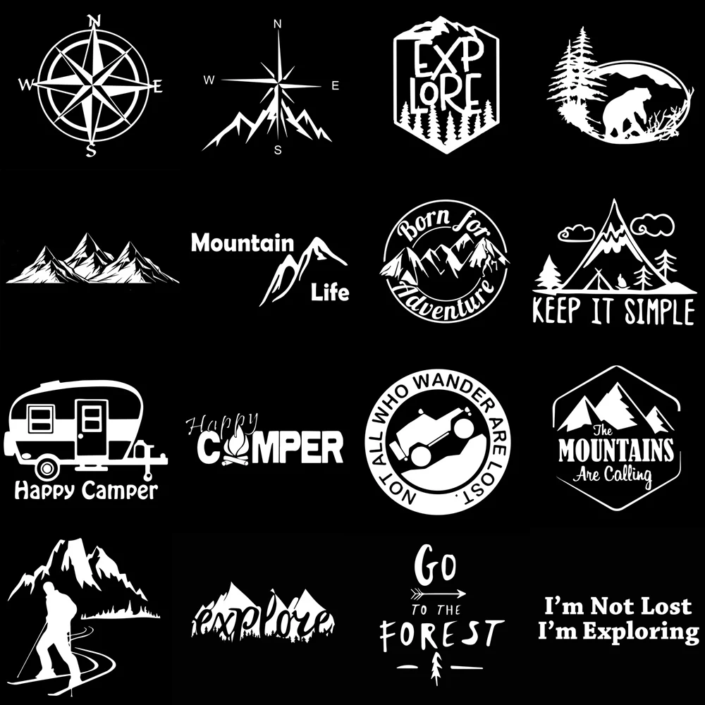 สติกเกอร์รถผจญภัยกลางแจ้ง Camp - Outdoor Adventure Series บทวิจารณ์และราคา