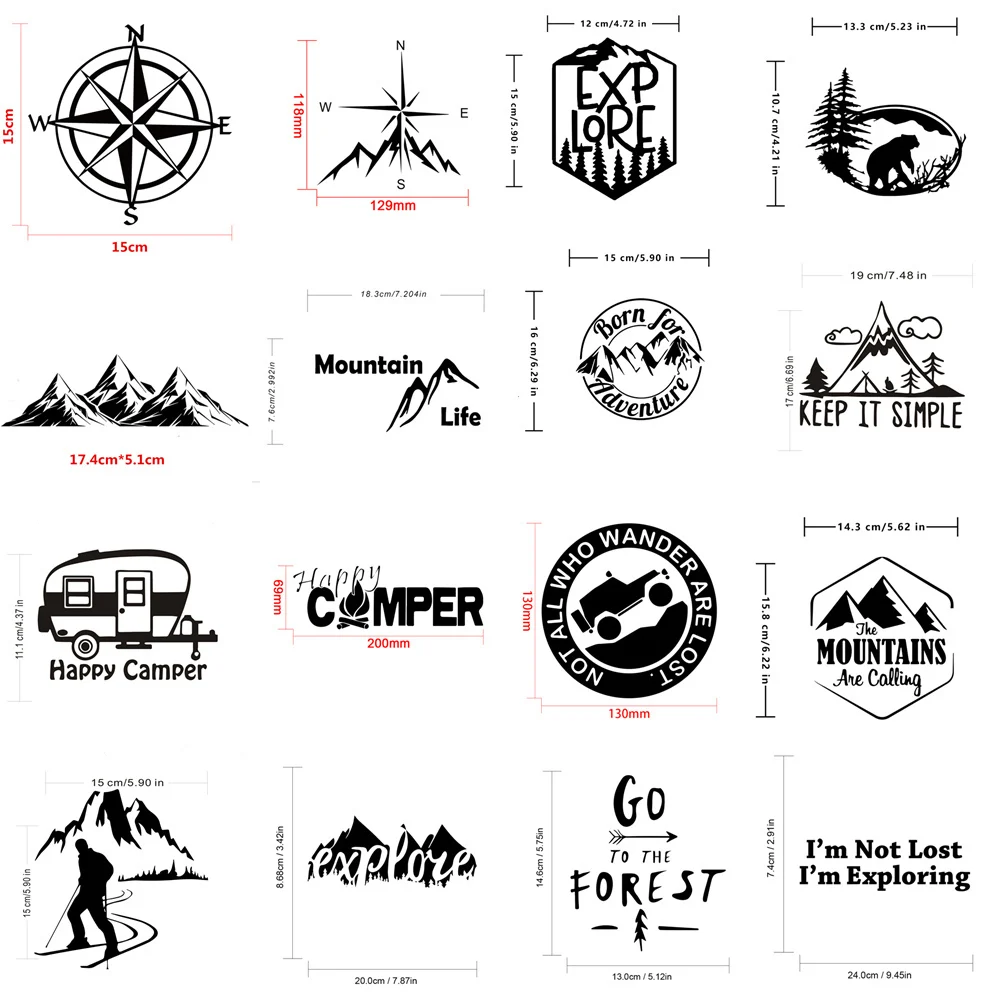 สติกเกอร์รถผจญภัยกลางแจ้ง Camp - Outdoor Adventure Series บทวิจารณ์และราคา